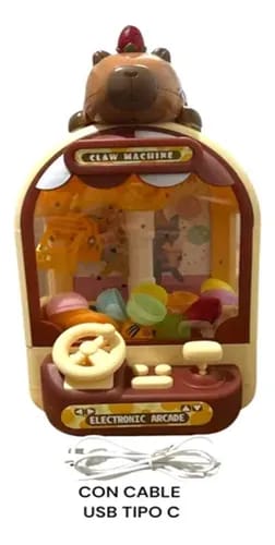 Máquina De Regalos Con Garra Capibara Luz Y Sonido