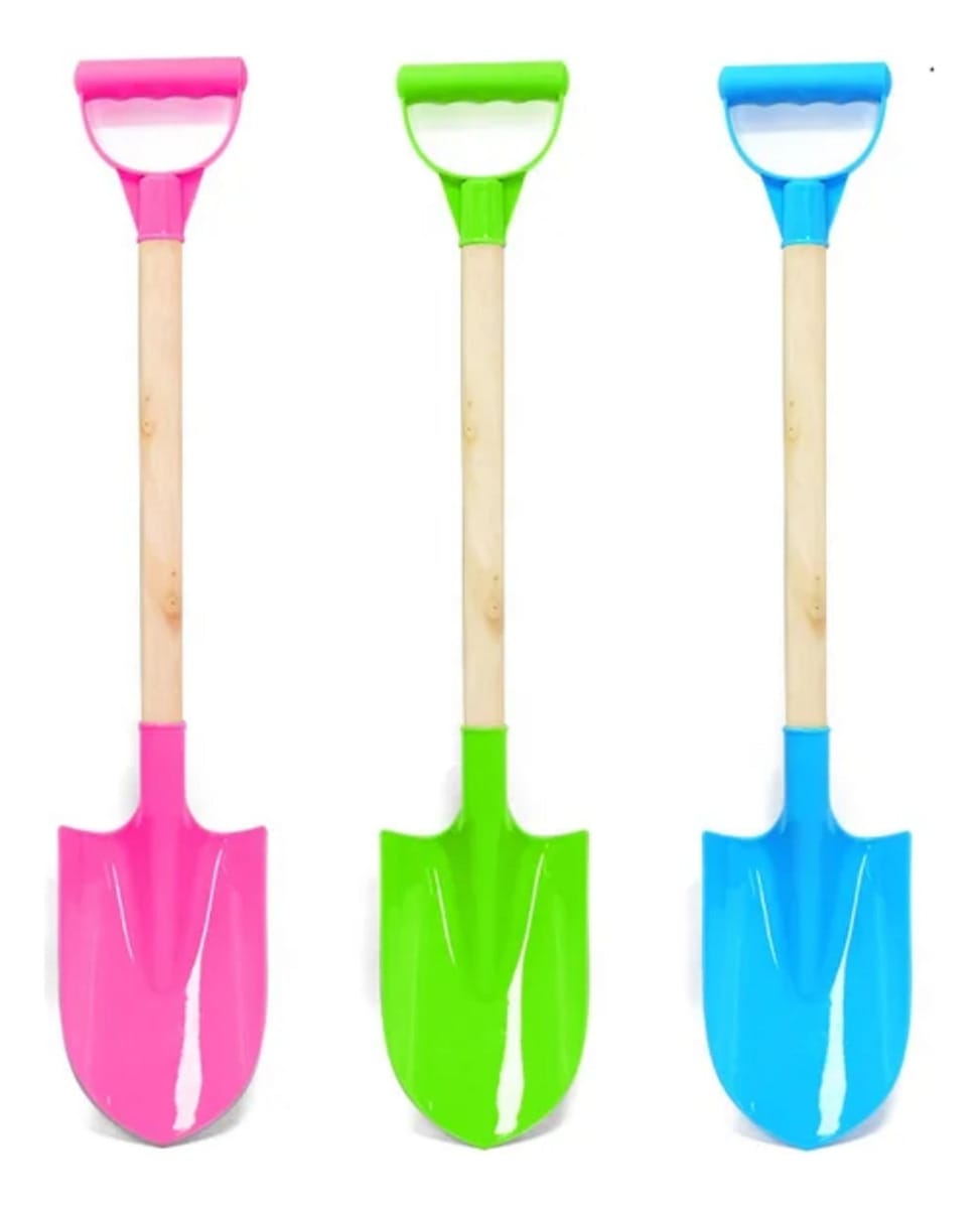 Pala De Playa Infantil Con Mango De Madera 60 Cm