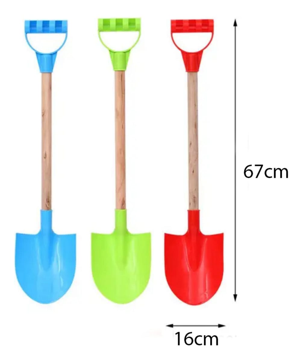 Pala De Playa Infantil Con Mango De Madera 60 Cm