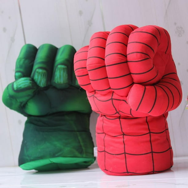 Par Deguantes De Espuma Hulk Spiderman Super Heroes