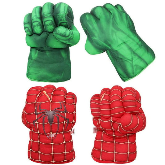 Par Deguantes De Espuma Hulk Spiderman Super Heroes