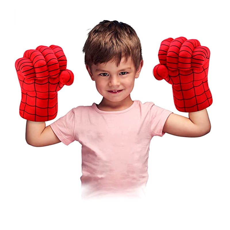 Par Deguantes De Espuma Hulk Spiderman Super Heroes