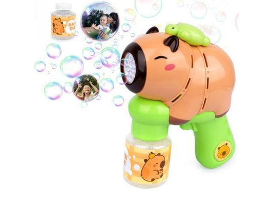 Pistola Burbujero Capibara Con Luz Y Sonido A Pila
