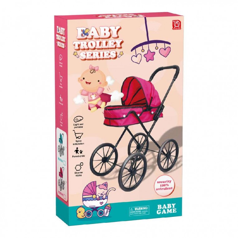 Cochecito De Muñecas Moises Realista 39x66x74cm