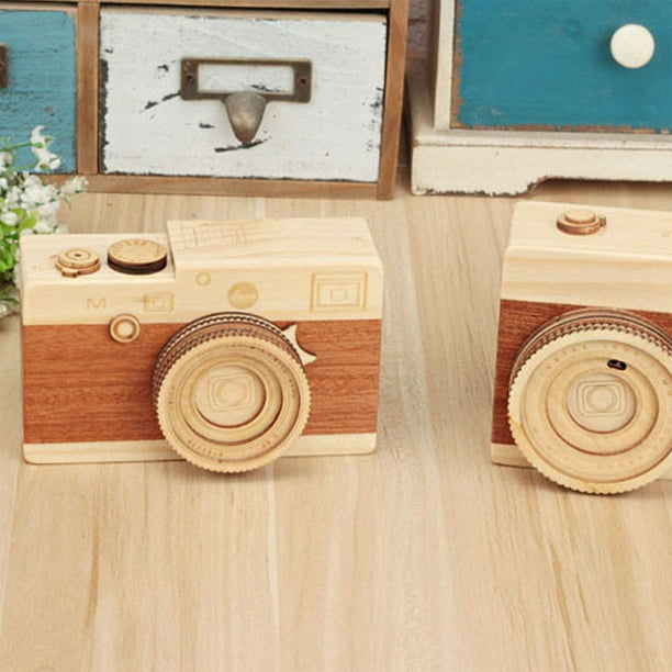 Caja Musical En Madera Con Forma De Camara Fotos