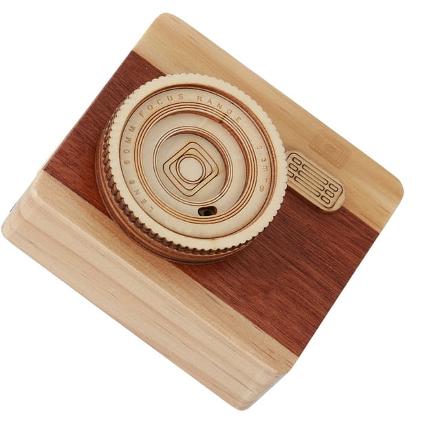 Caja Musical En Madera Con Forma De Camara Fotos