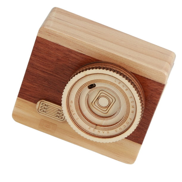 Caja Musical En Madera Con Forma De Camara Fotos
