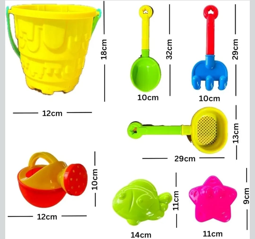 Balde De Playa Con 7 Accesorios