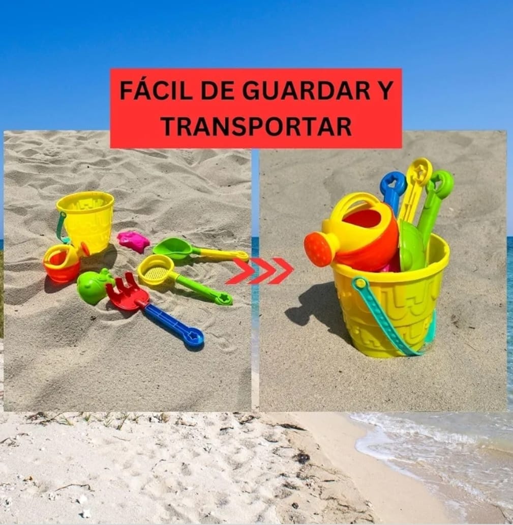 Balde De Playa Con 7 Accesorios