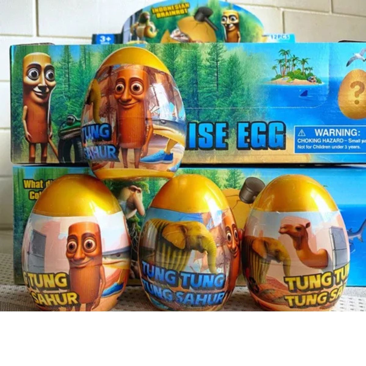 Huevo Sorpresa Figura De Italian Brainrot+stickers