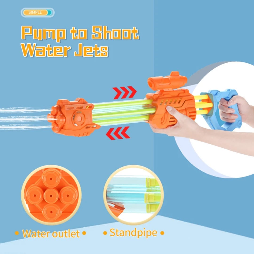 Pistola Lanza Agua Por Succion 55cm Alcance De 5mt