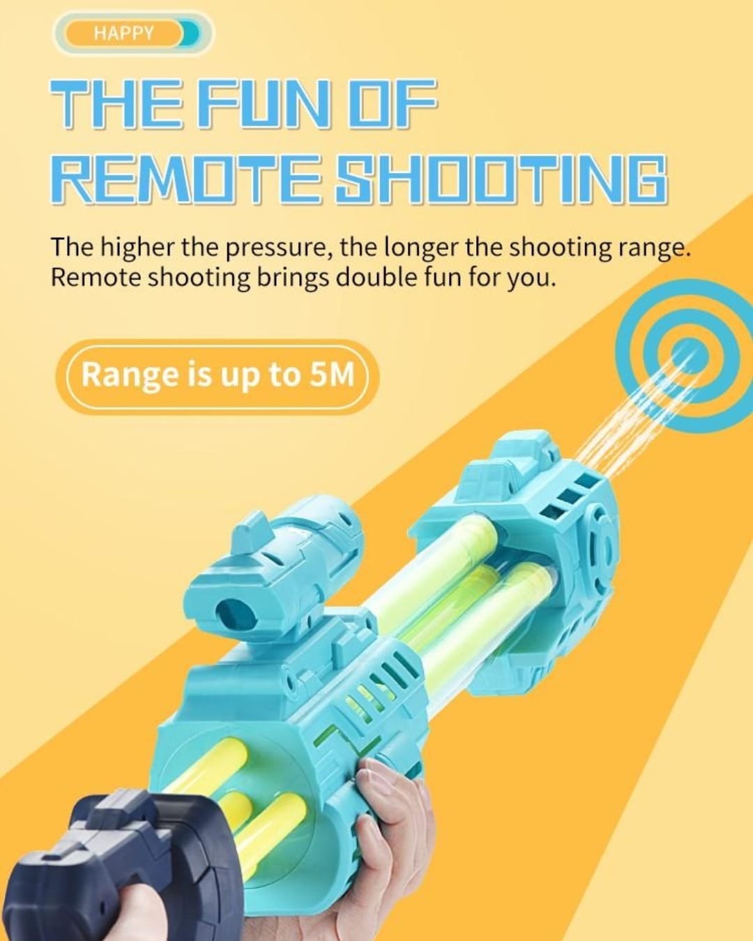 Pistola Lanza Agua Por Succion 55cm Alcance De 5mt