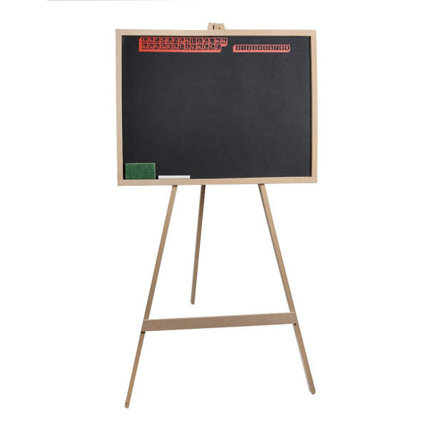Pizarron De Pie En Madera Para Tiza 3 Patas 50x40cm