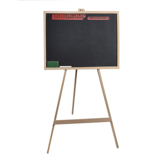 Pizarron De Pie En Madera Para Tiza 3 Patas 50x40cm