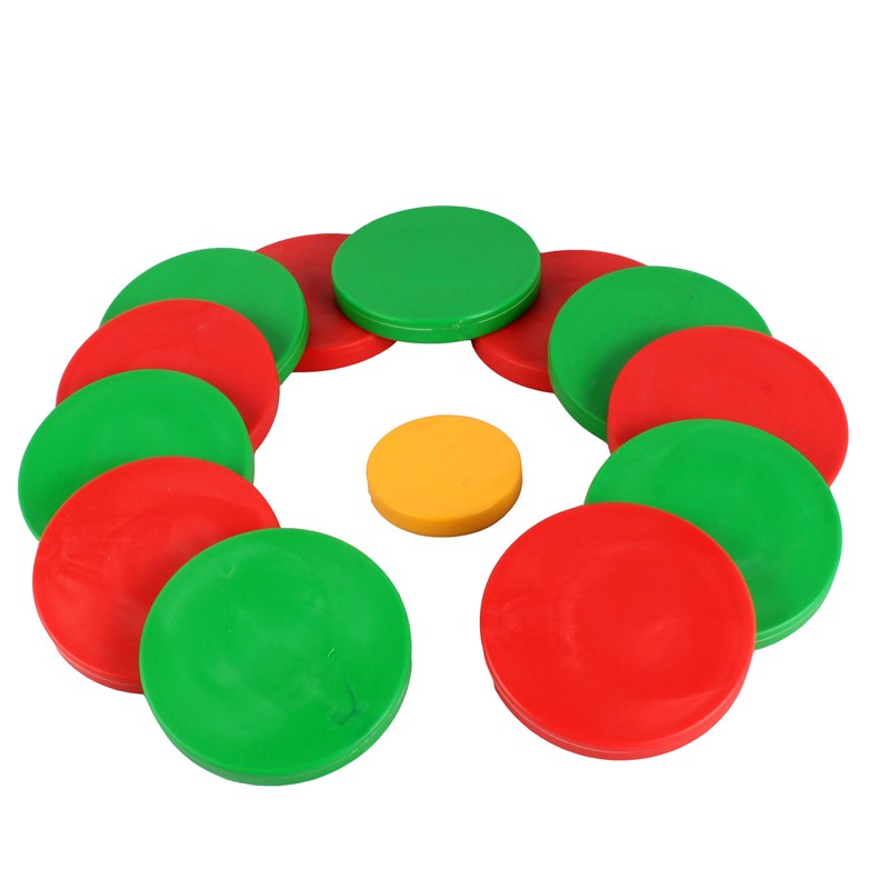 Tejo De Madera En Red 13 Piezas En Colores 13mm