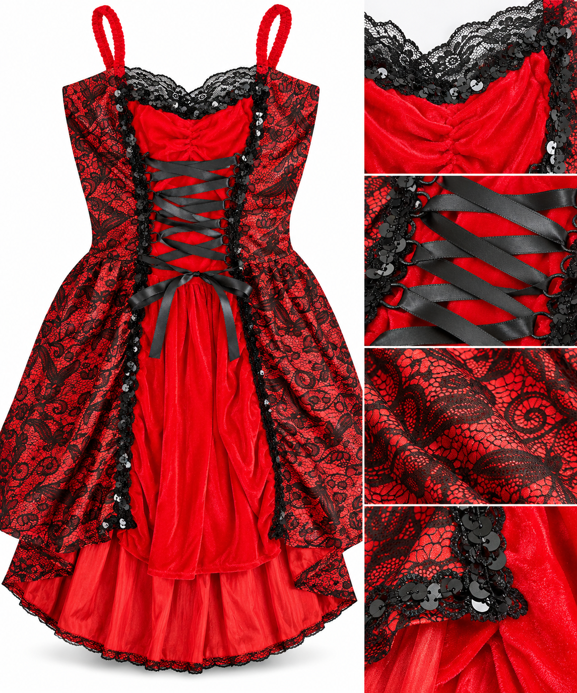 Disfraz caperucita roja adulto vestido y capa cosplay