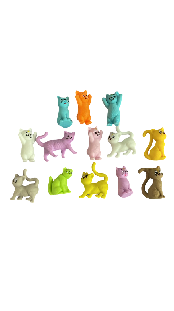 Gatos De Goma 4cm Sorpresitas Souvenirs Pack X20