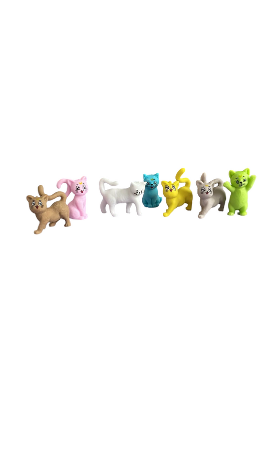 Gatos De Goma 4cm Sorpresitas Souvenirs Pack X20