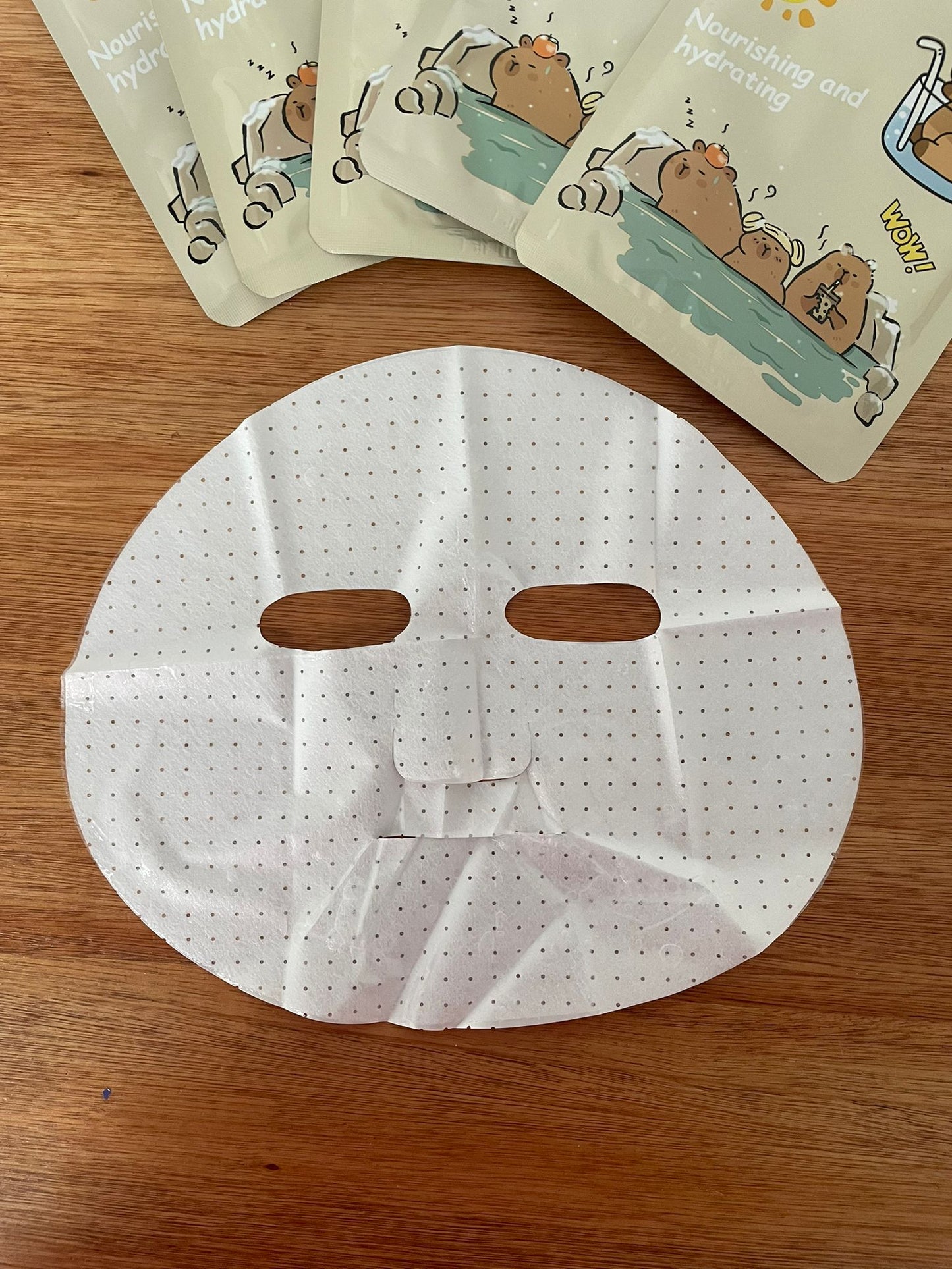 Mascarilla Facial Hidratante Capibara Por Unidad
