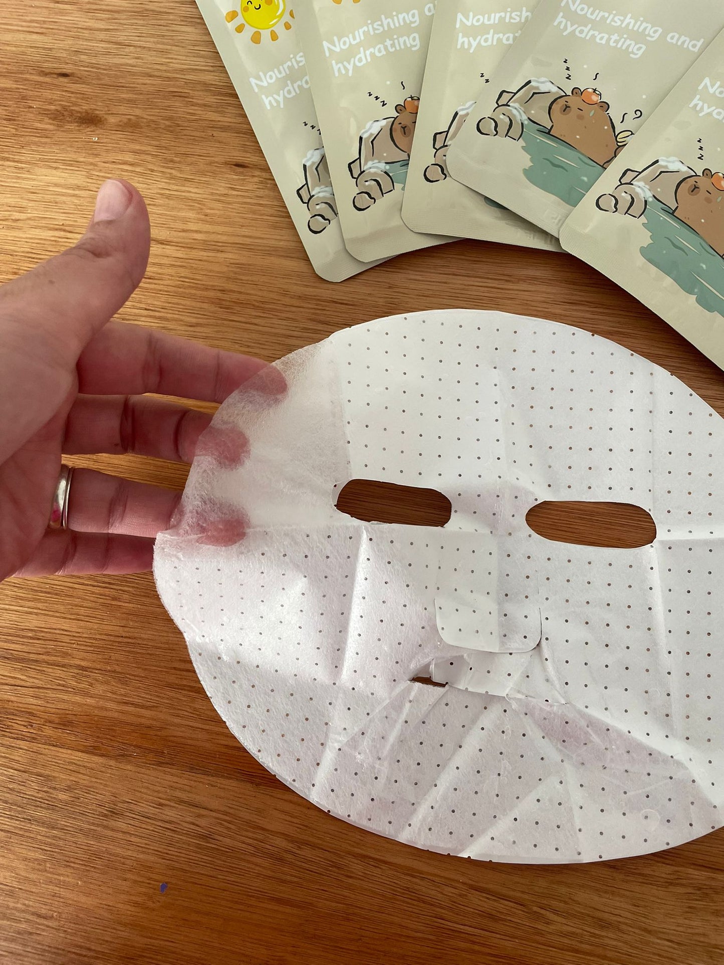 Mascarilla Facial Hidratante Capibara Por Unidad