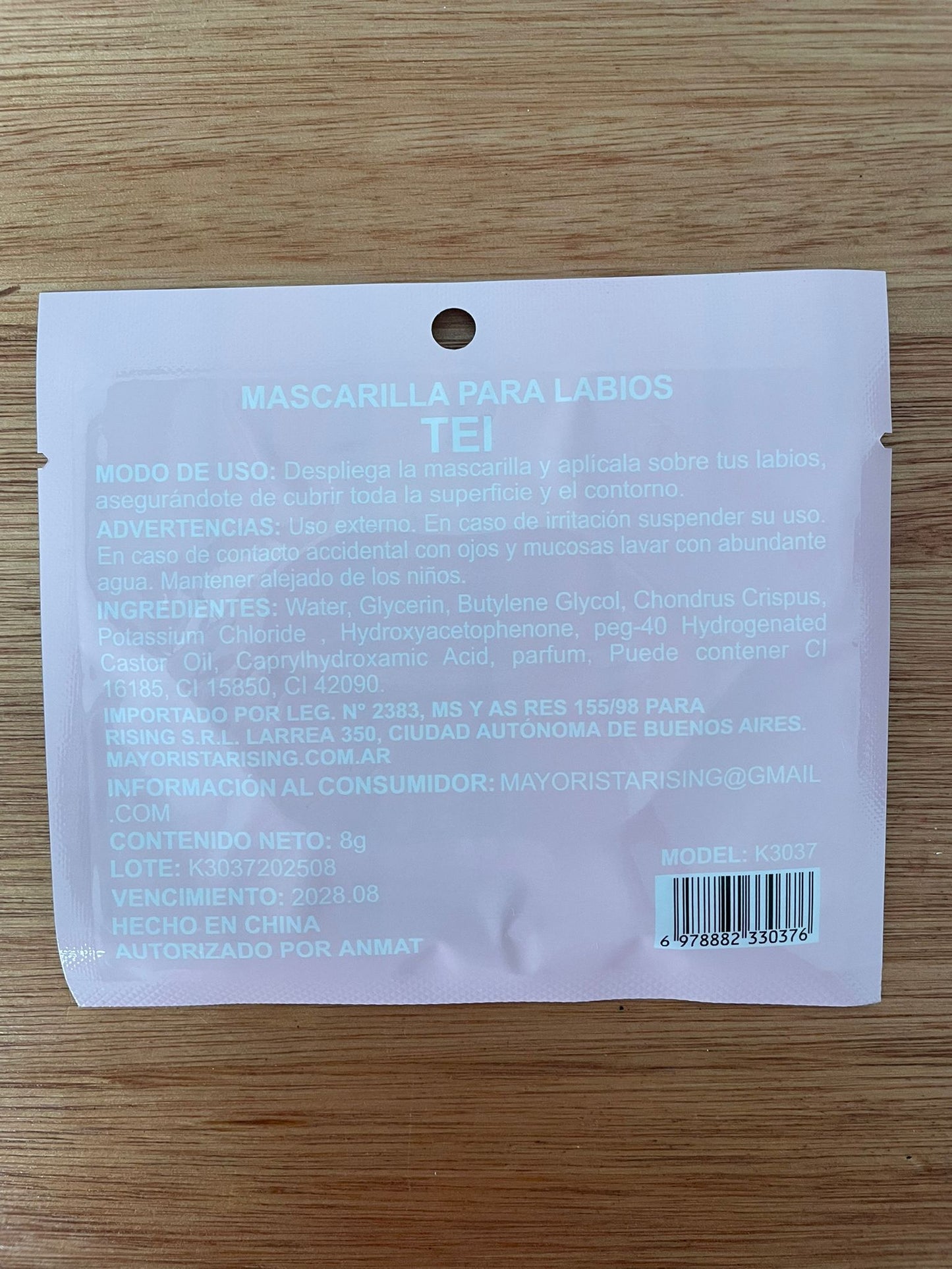 Mascarilla De Labios Hidratante C/colageno Pack X6