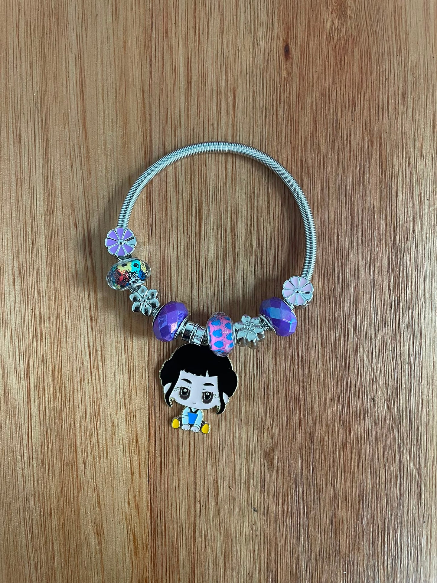 Pulsera Guerrera Kpop Con Dijes Infantil Pack X3