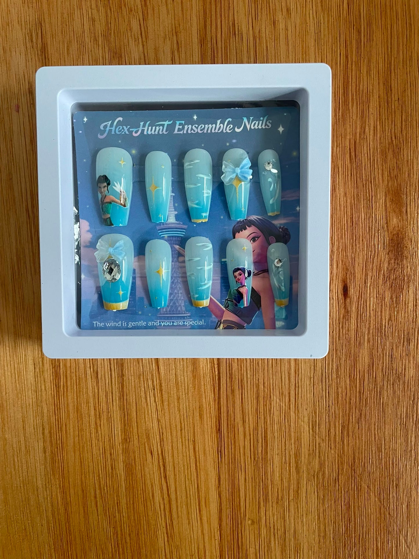 Uñas Postizas Infantiles Guerreras Kpop Pack X3