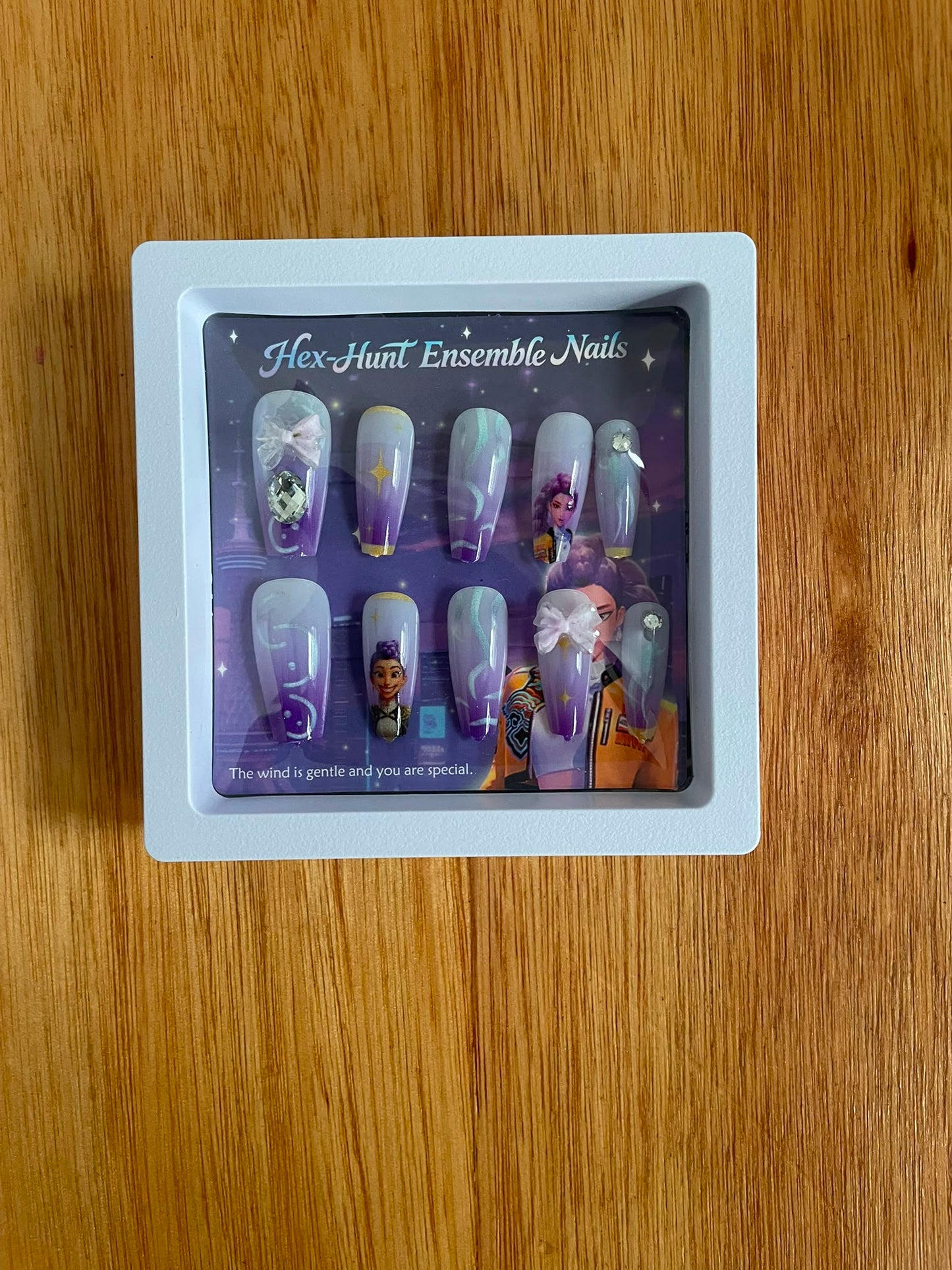 Uñas Postizas Infantiles Guerreras Kpop Pack X3