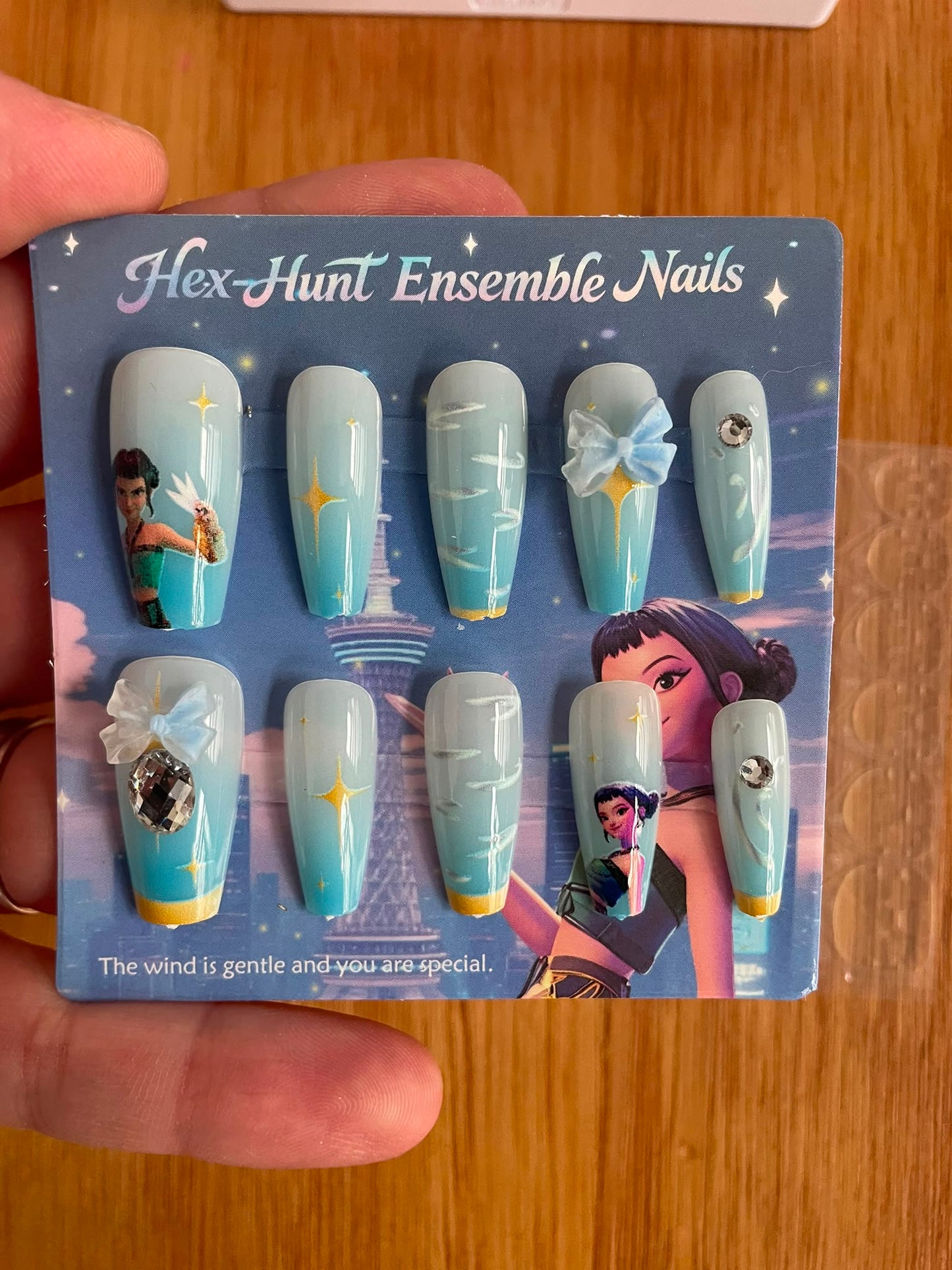 Uñas Postizas Infantiles Guerreras Kpop Pack X3