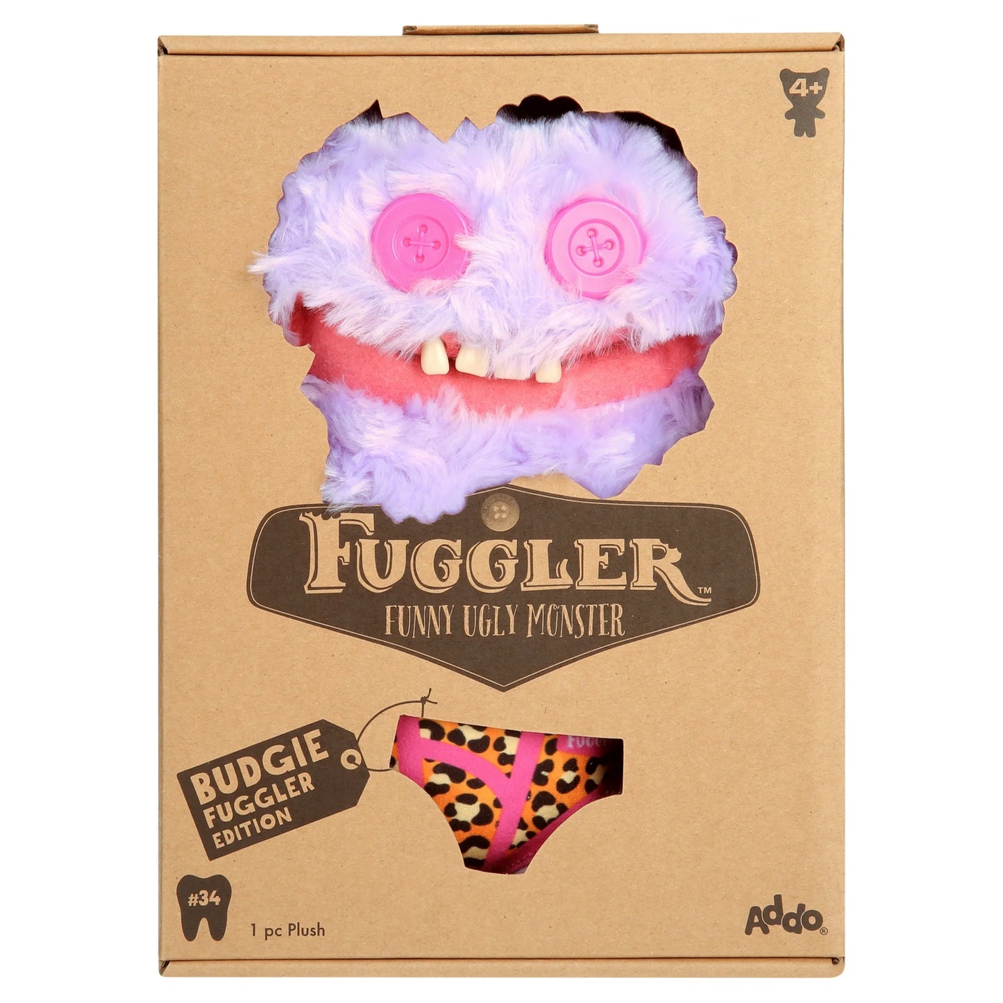 Peluche Fuggler Budgie Rin Rin Morado Zuru