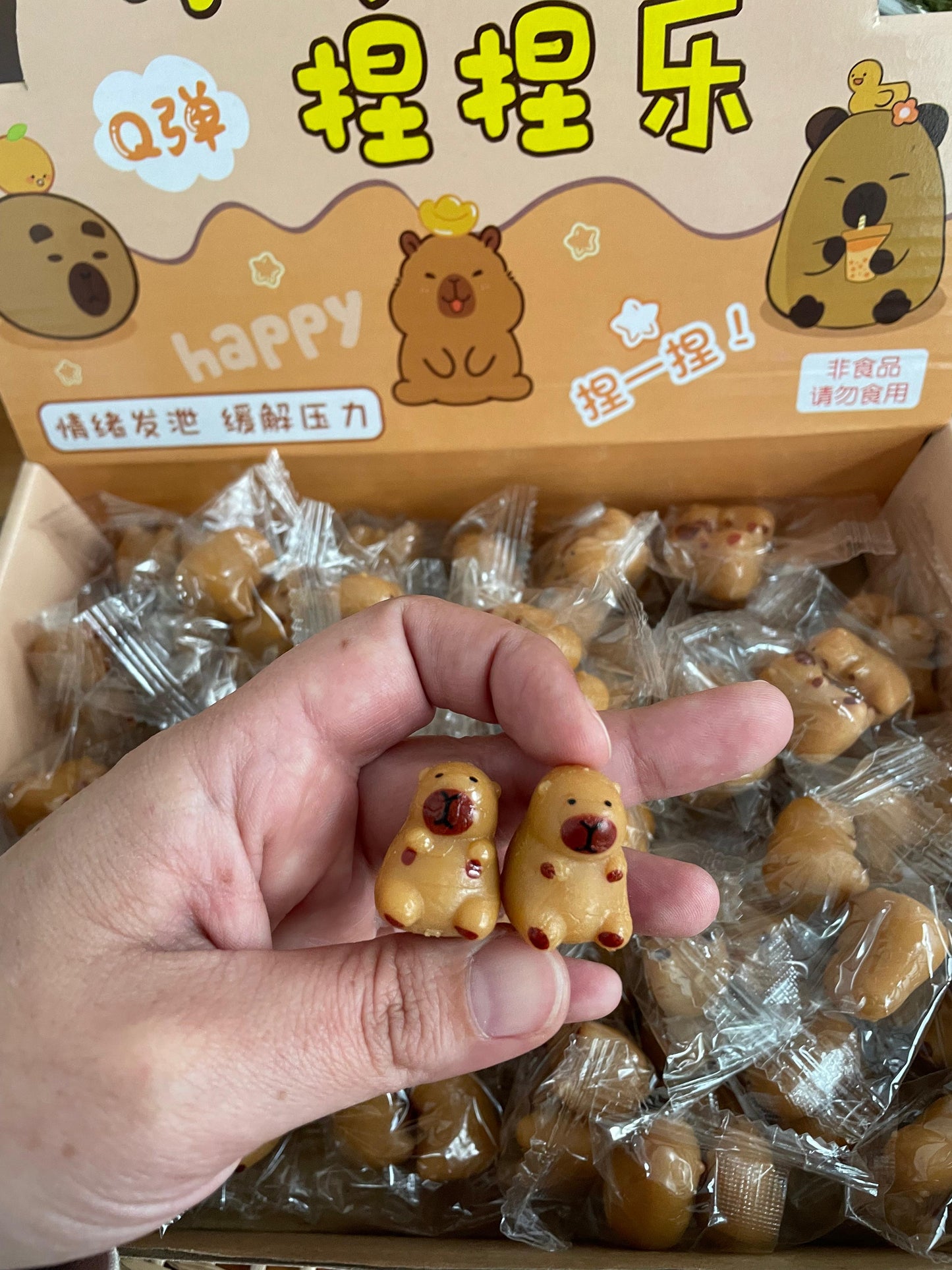 Squishy Mini Capibara 2,5cm Pack X 12 Sorpresitas