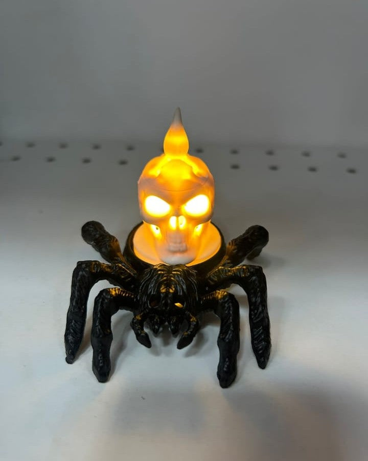 Veladora Led Forma De Araña Halloween Pack X2