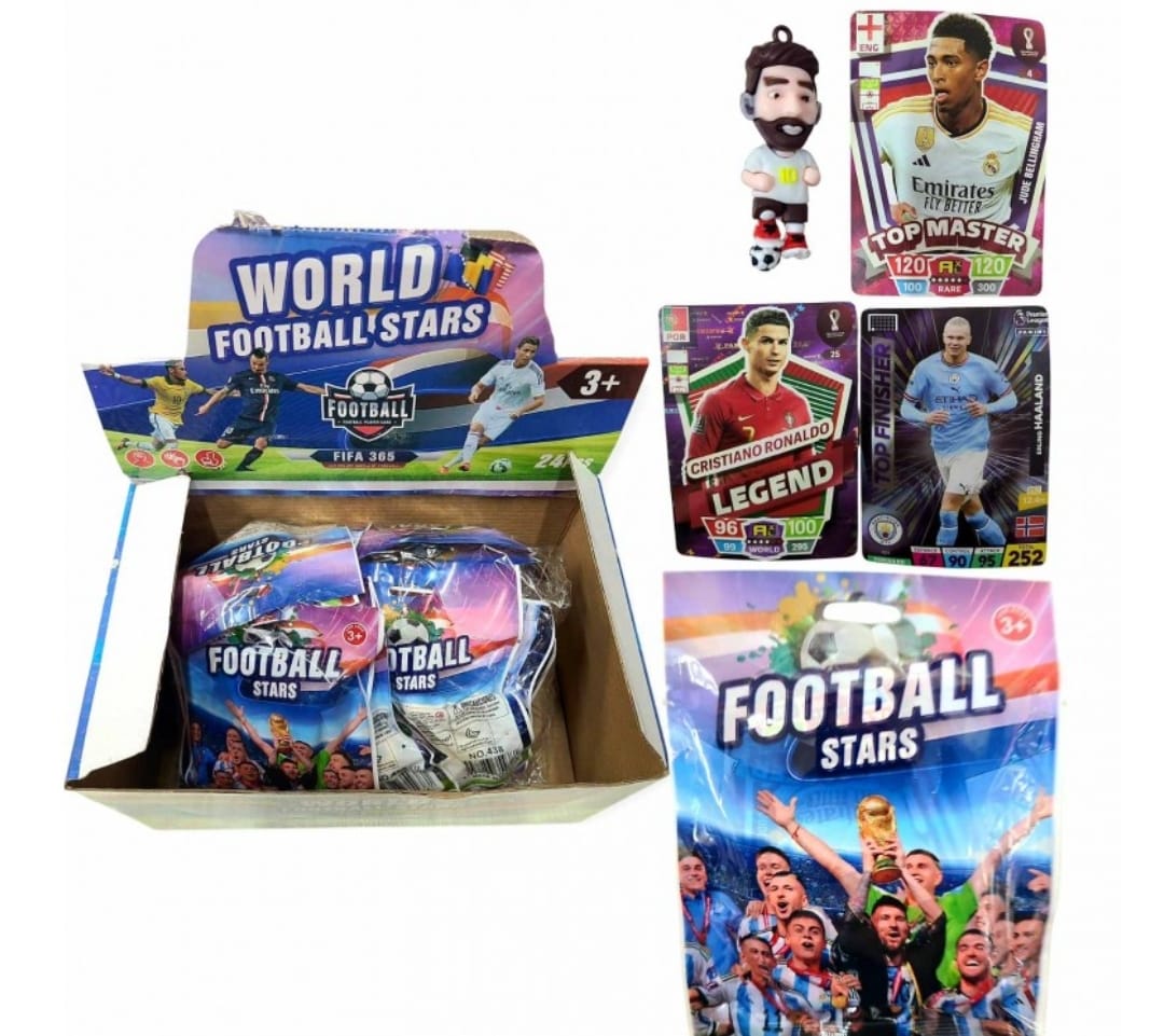 Sobre Sorpresa Estrellas De Futbol Muñeco+ 3 Cartas