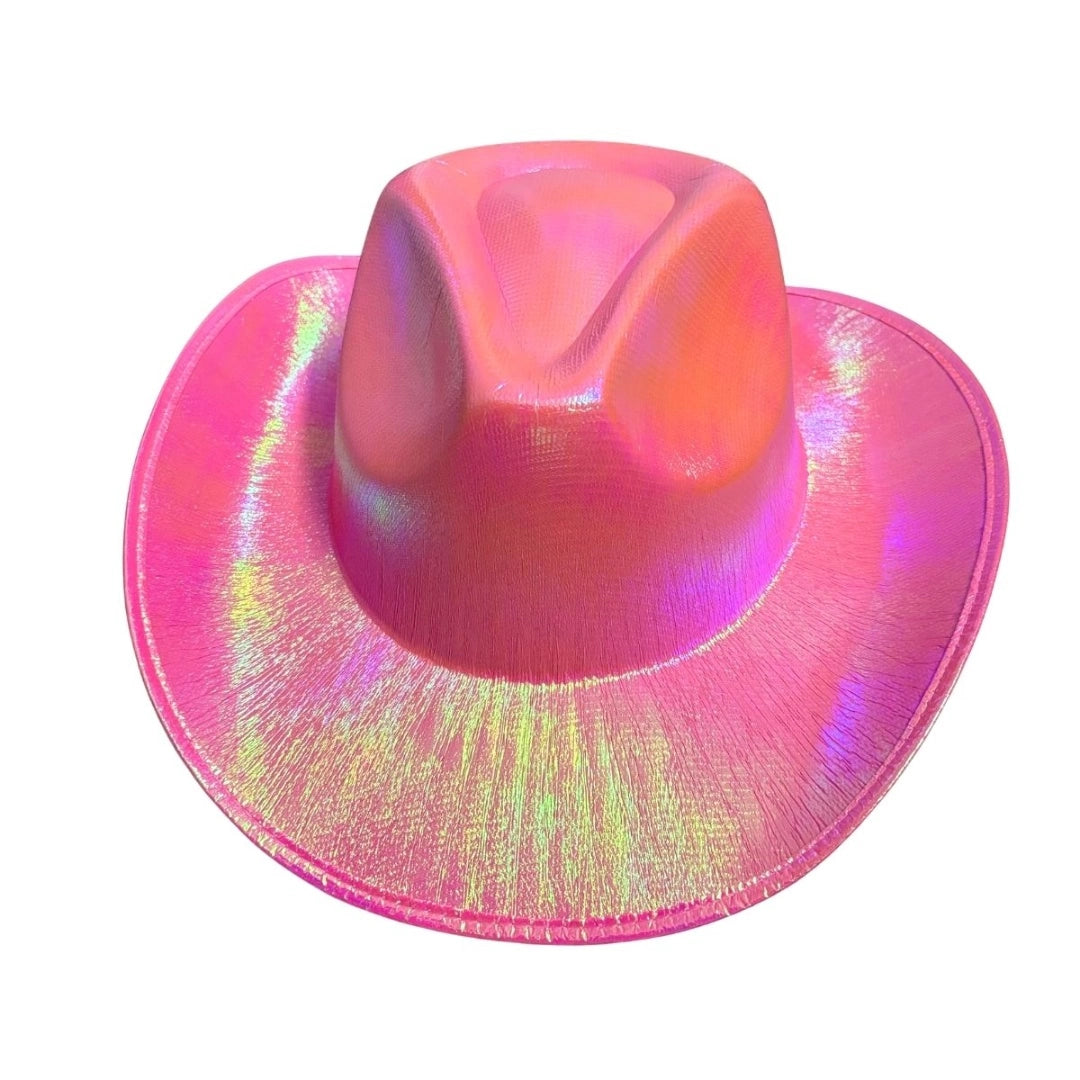 Set Gorro Cowboy Pañuelo Y Lentes Rosa