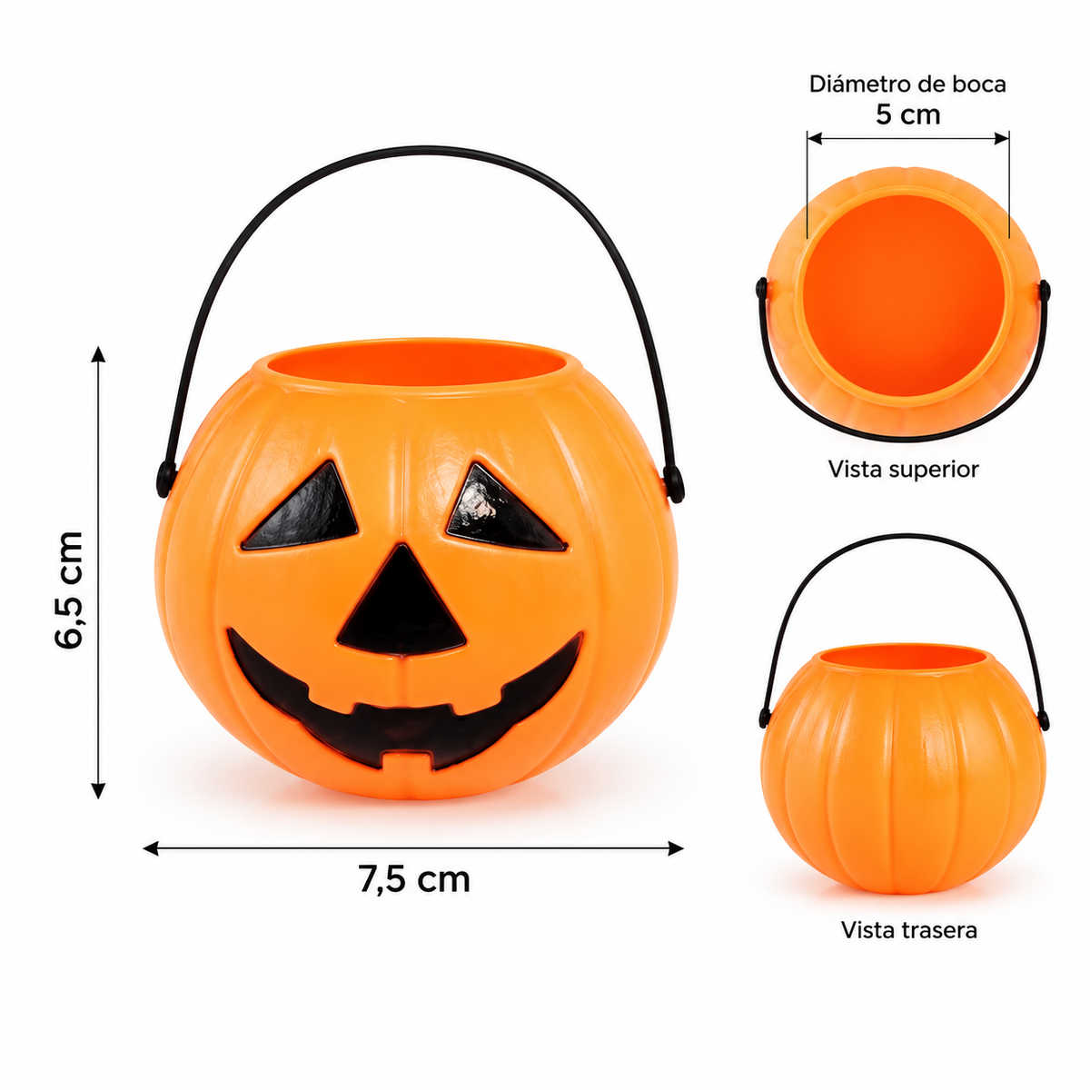 Calabaza Caramelera Setx2 Decoracion Halloween 7CM