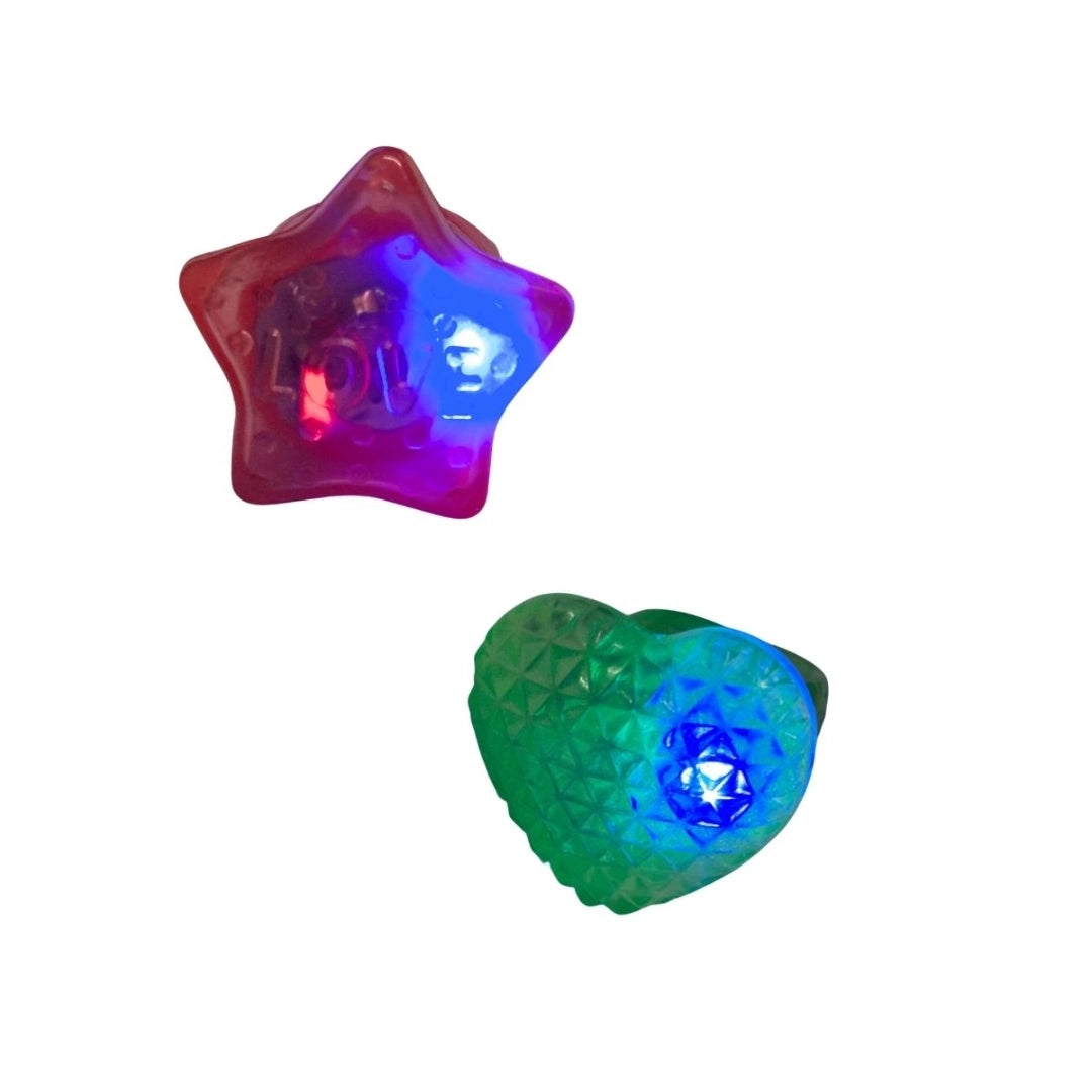 Anillos Silicona Con Luz Led Surtidos X10 Cotillon
