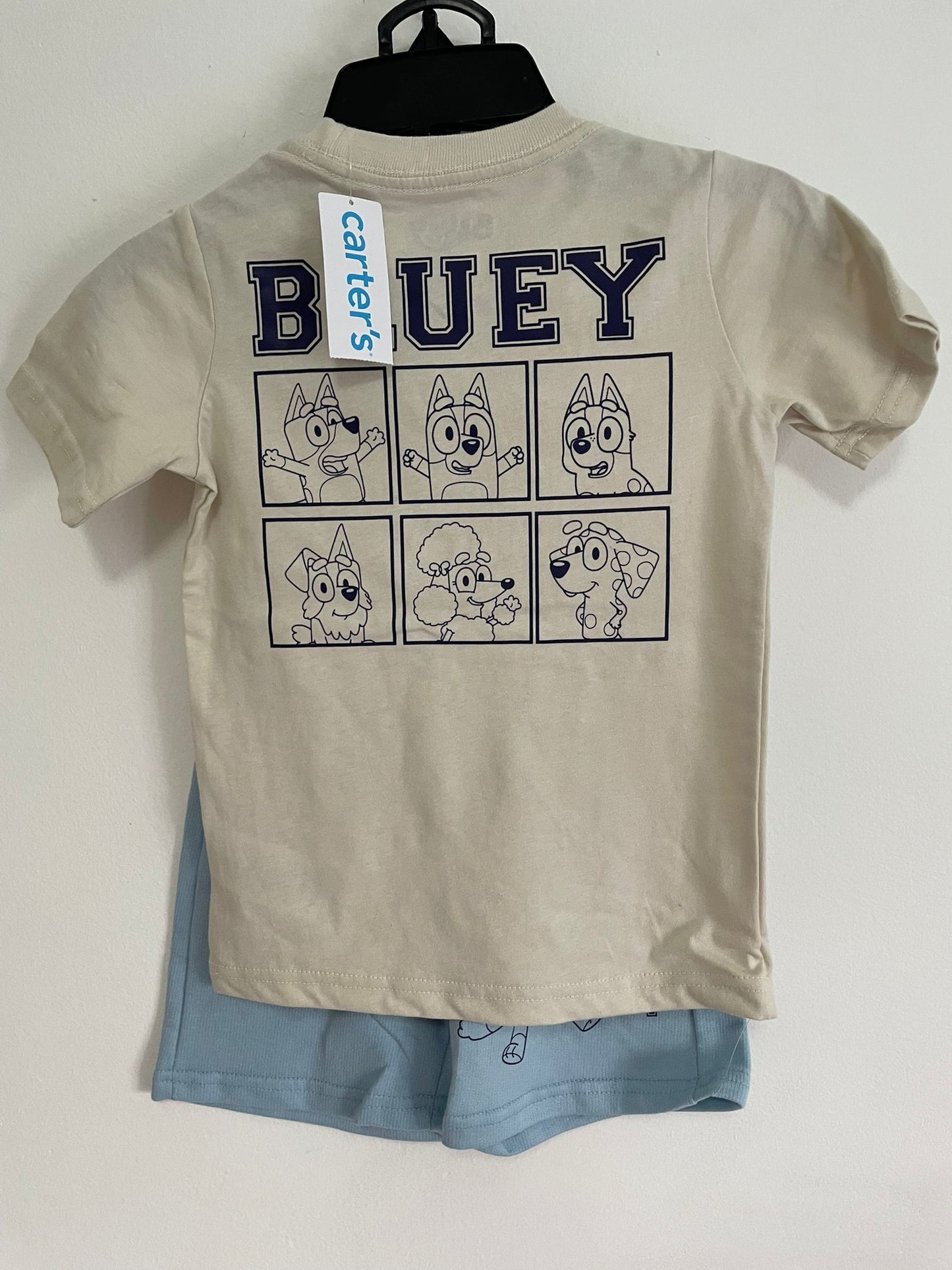 Conjunto Remera y Short de Bluey Carters niño talle 3