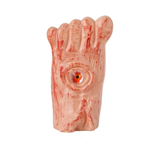 Veladora Luz Led Halloween Pie Con Ojos A Pila 10cm