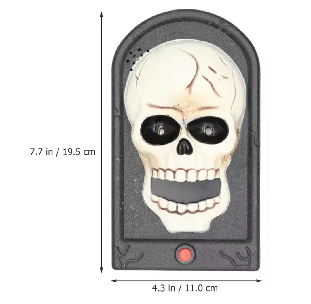 Timbre Decorativo Halloween Luz Y Sonido A Pila