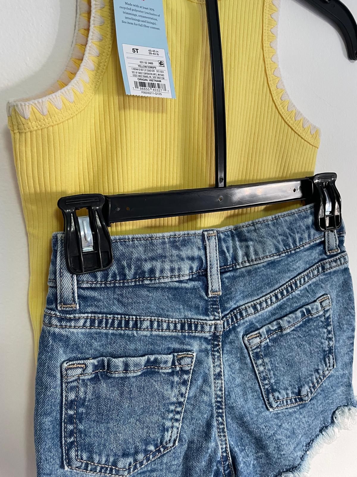 Conjunto Musculosa y Short de jean Cat&Jack talle 5