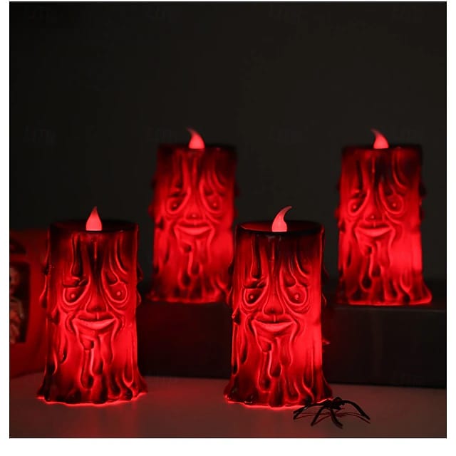 Vela Led Decoracion Halloween A Pila 11cm