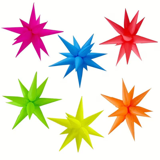 Estrella 3d Globo Multipunta Fluo Neon 41'