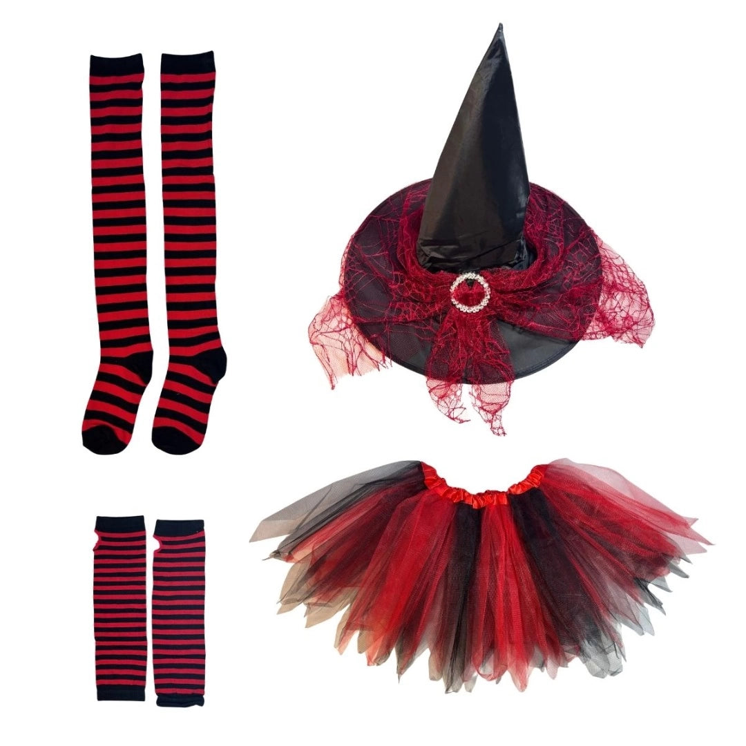 Set Disfraz Infantil De Bruja Halloween