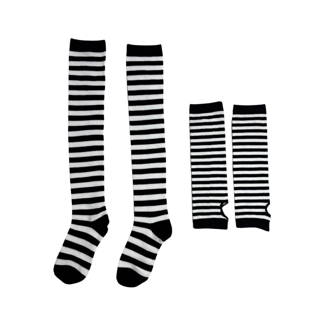 Set Disfraz De Mimo Boina Tiradores Y Guantes 6pcs