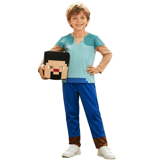 Disfraz Steve Minecraft para Niño con Máscara