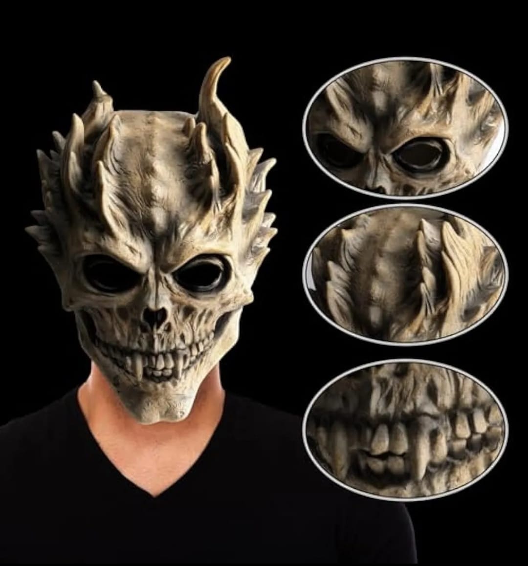 Mascara Calavera Demoniaca En Latex Halloween