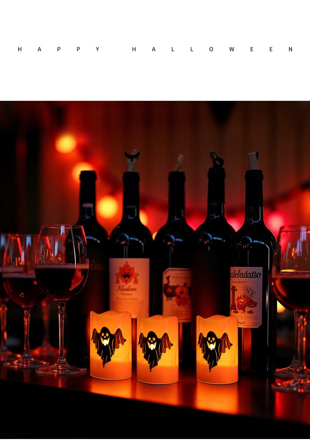 Vela Led Fantasma Calabaza 12cm Halloween Pack X2