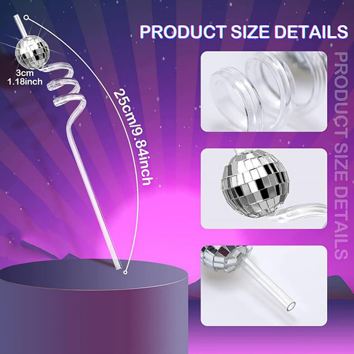 Sorbito Plastico Bola Disco Nostalgia Pack X4