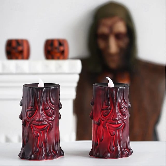 Vela Led Decoracion Halloween A Pila 11cm