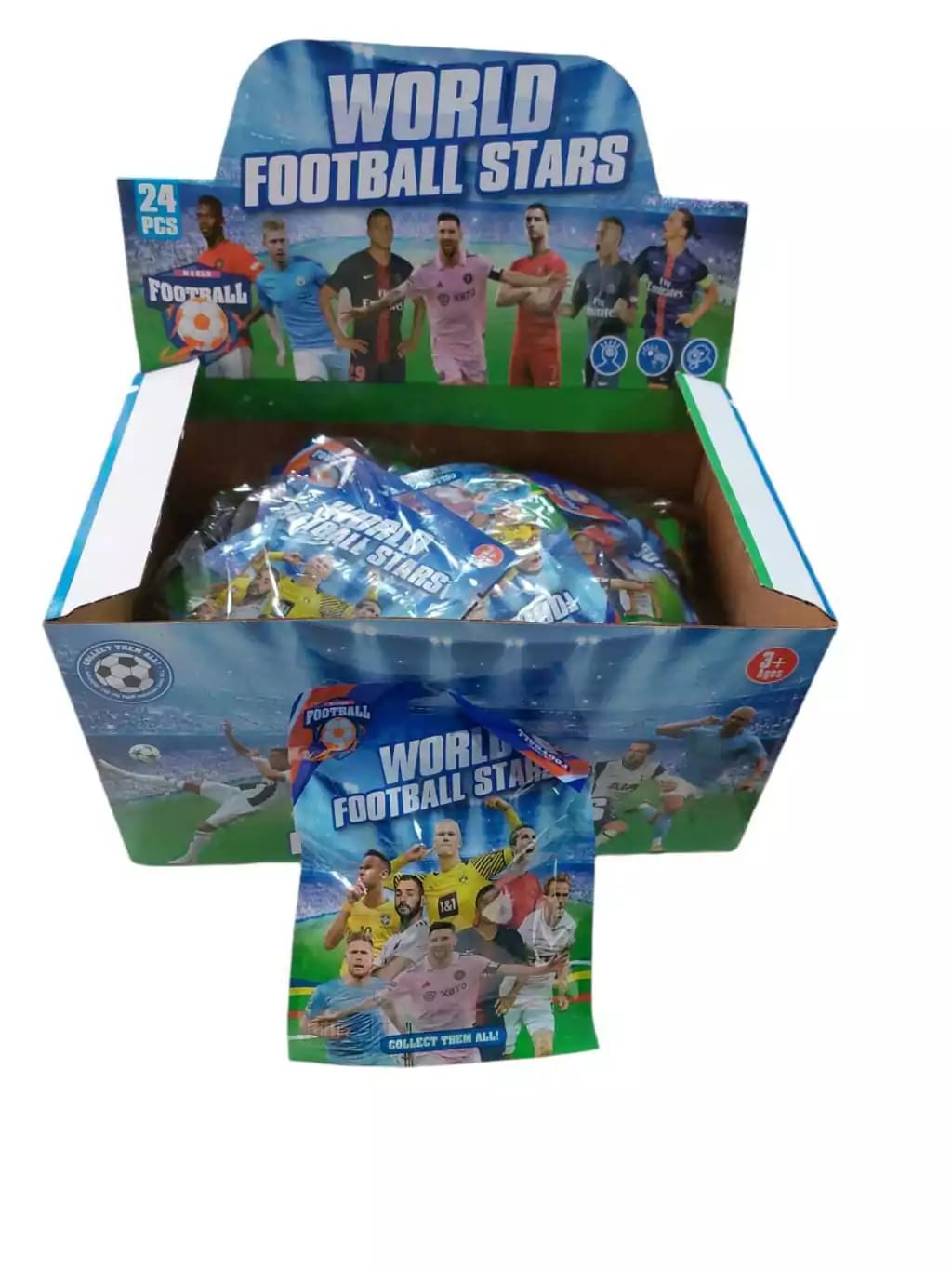 Sobre Sorpresa Estrellas De Futbol Muñeco+ 3 Cartas